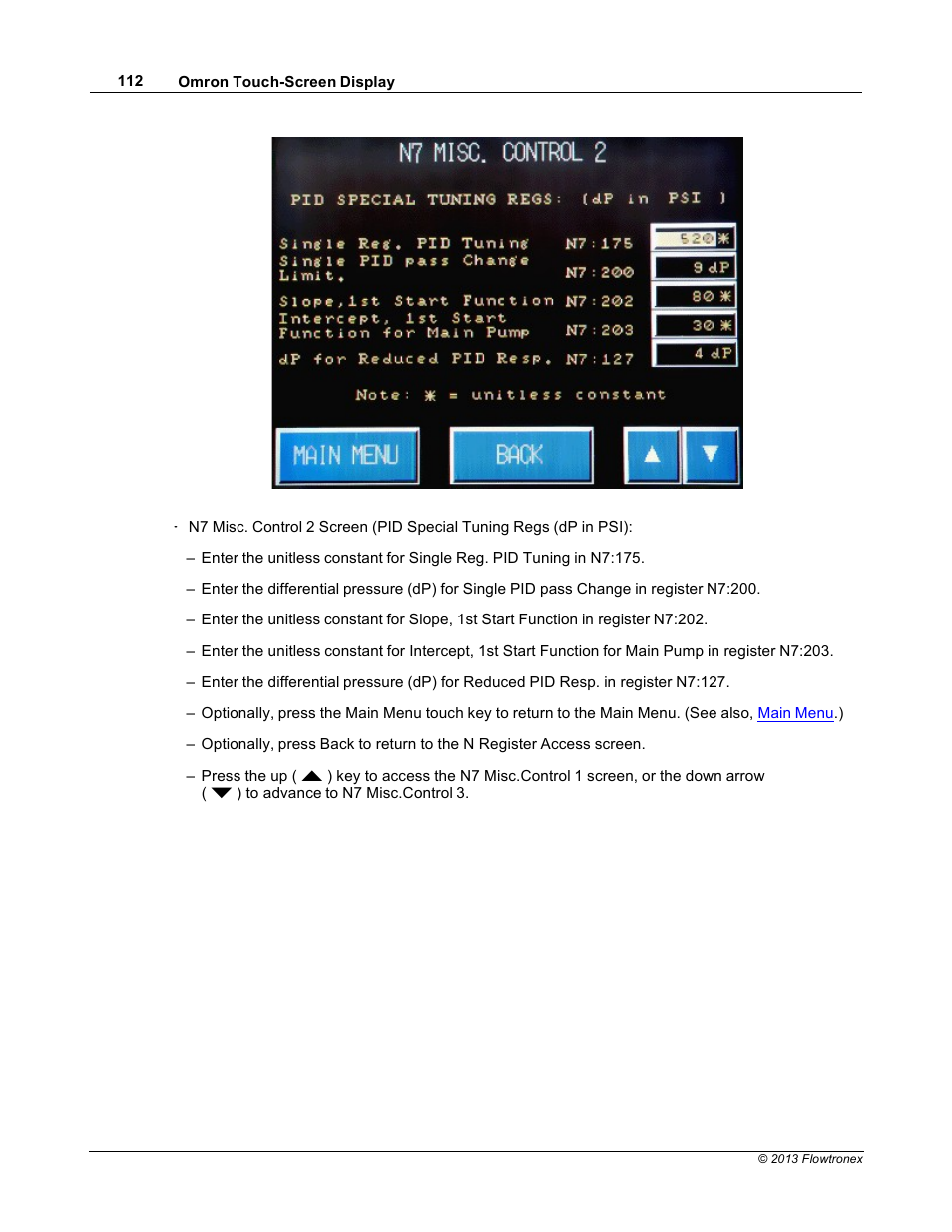 Xylem 19 001 300 R2 Silent Storm VFD Pumping System OMRON Touch Screen Display Manual User Manual | Page 116 / 162