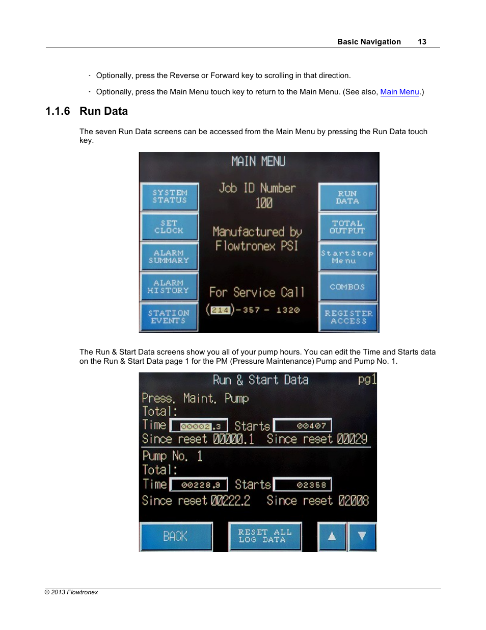 6 run data | Xylem 19 001 300 R2 Silent Storm VFD Pumping System OMRON Touch Screen Display Manual User Manual | Page 17 / 162