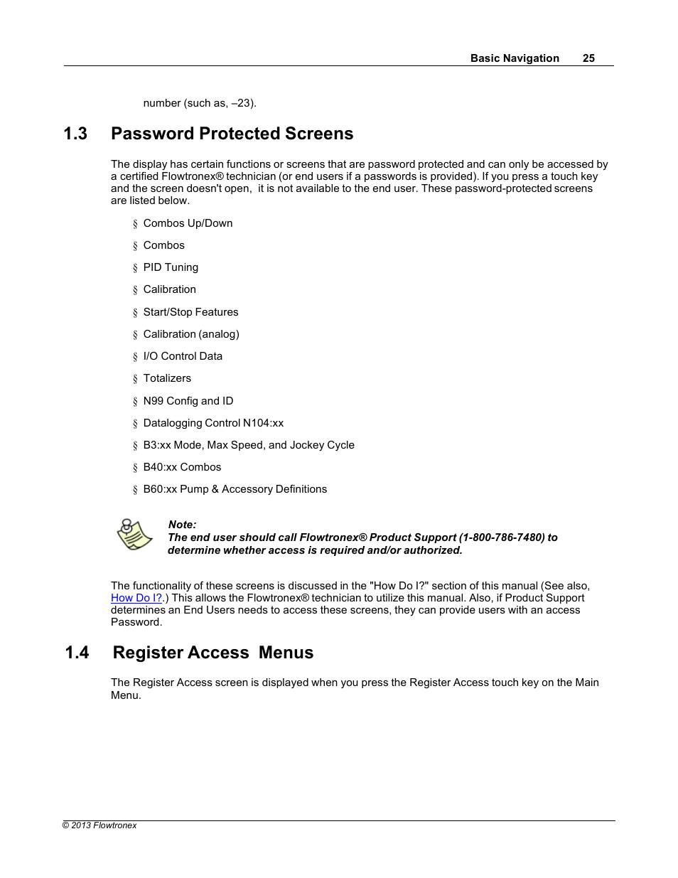 3 password protected screens, 4 register access menus | Xylem 19 001 300 R2 Silent Storm VFD Pumping System OMRON Touch Screen Display Manual User Manual | Page 29 / 162