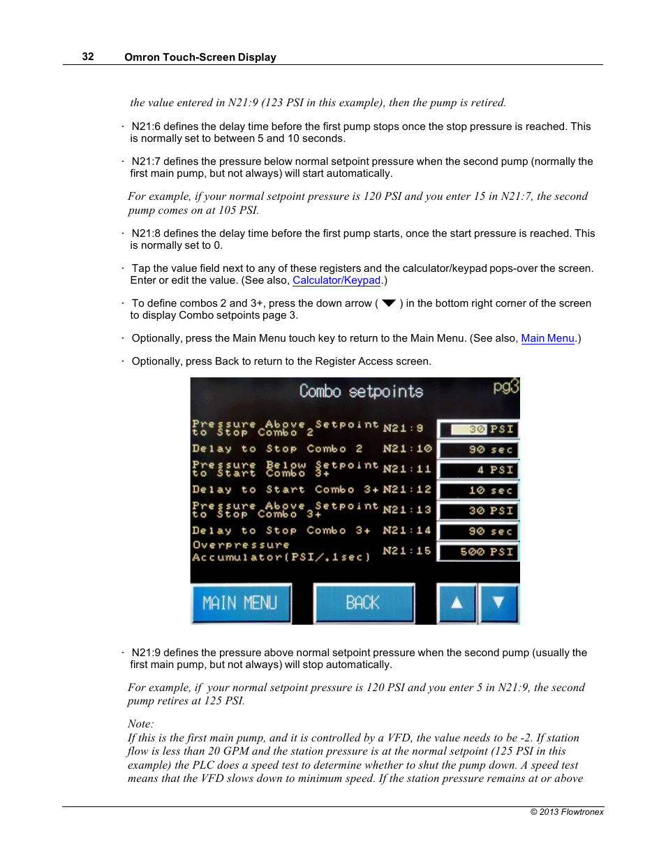 Xylem 19 001 300 R2 Silent Storm VFD Pumping System OMRON Touch Screen Display Manual User Manual | Page 36 / 162