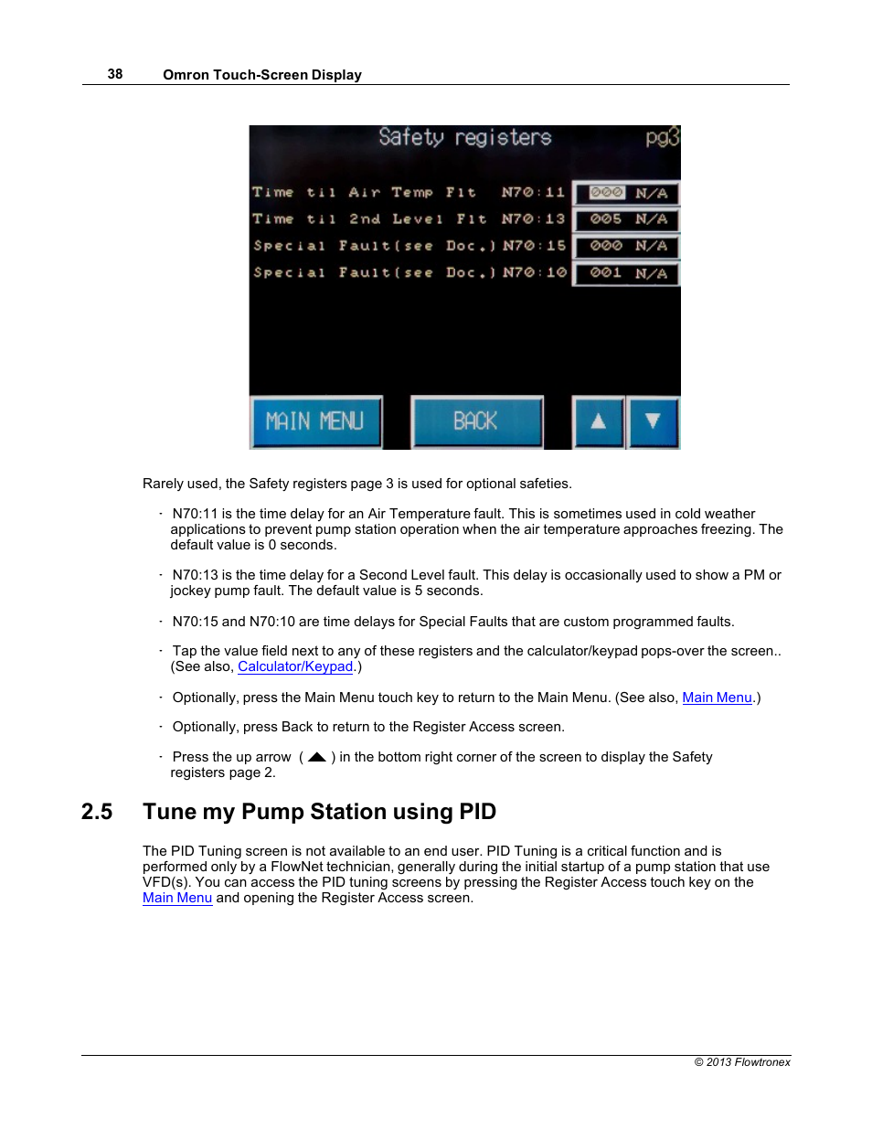 5 tune my pump station using pid | Xylem 19 001 300 R2 Silent Storm VFD Pumping System OMRON Touch Screen Display Manual User Manual | Page 42 / 162