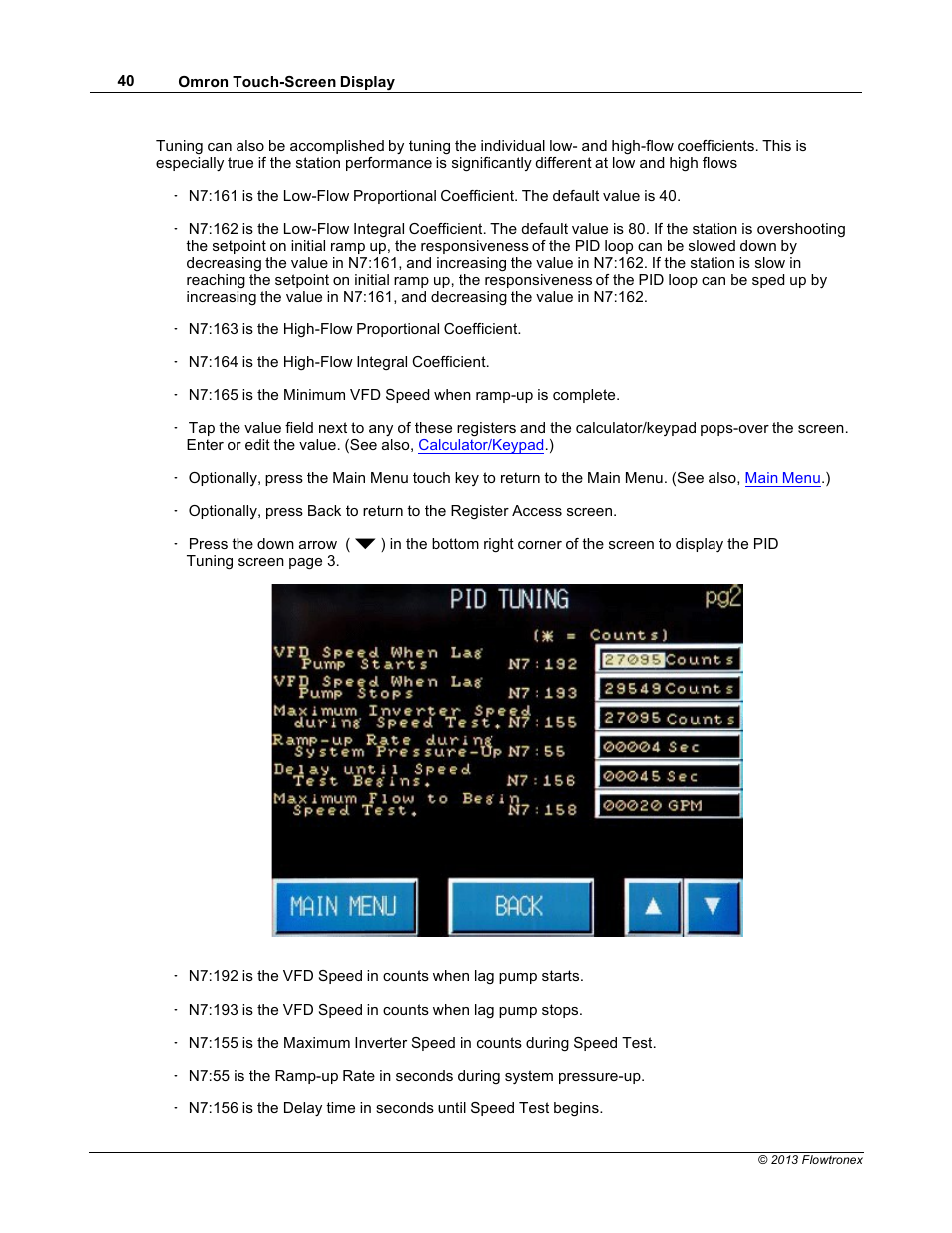 Xylem 19 001 300 R2 Silent Storm VFD Pumping System OMRON Touch Screen Display Manual User Manual | Page 44 / 162