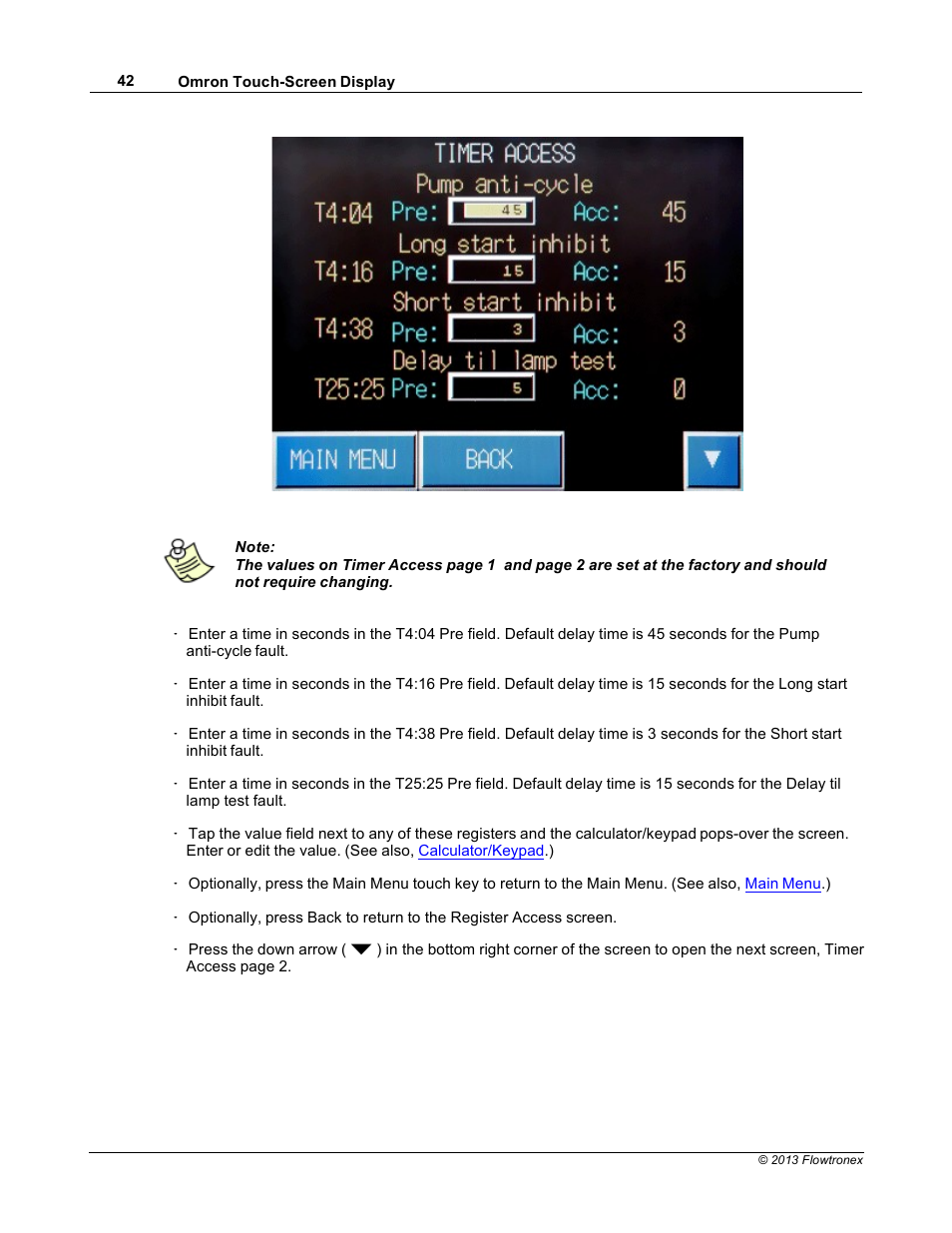 Xylem 19 001 300 R2 Silent Storm VFD Pumping System OMRON Touch Screen Display Manual User Manual | Page 46 / 162