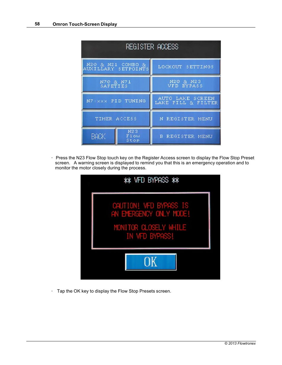 Xylem 19 001 300 R2 Silent Storm VFD Pumping System OMRON Touch Screen Display Manual User Manual | Page 62 / 162