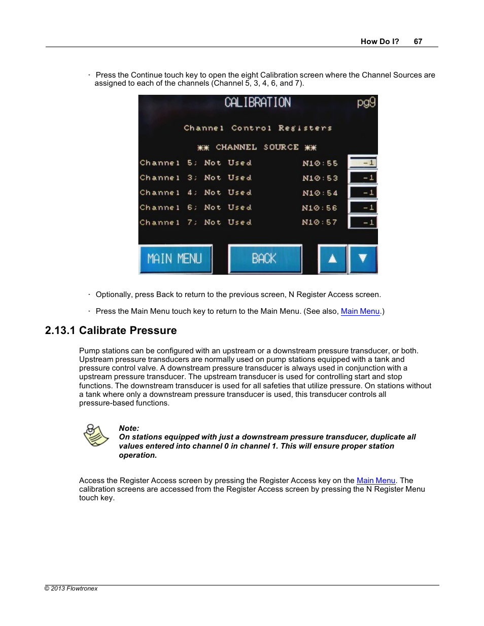 1 calibrate pressure | Xylem 19 001 300 R2 Silent Storm VFD Pumping System OMRON Touch Screen Display Manual User Manual | Page 71 / 162