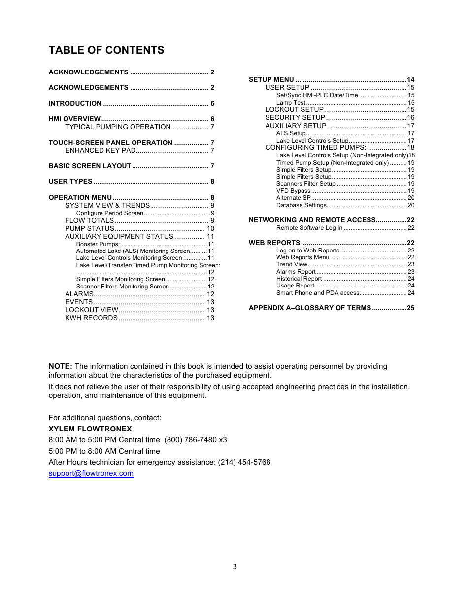 Xylem 19 001 351R2 PACE Integrated Pump Controller Human Machine Interface (HMI) for the Silent Storm VFD Pumping System – User Guide User Manual | Page 3 / 28