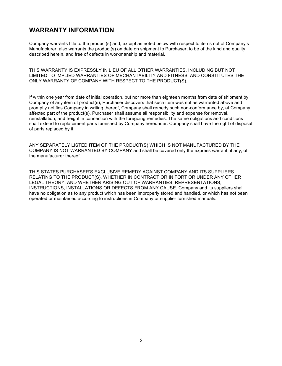 Warranty information | Xylem 19 001 351R2 PACE Integrated Pump Controller Human Machine Interface (HMI) for the Silent Storm VFD Pumping System – User Guide User Manual | Page 5 / 28