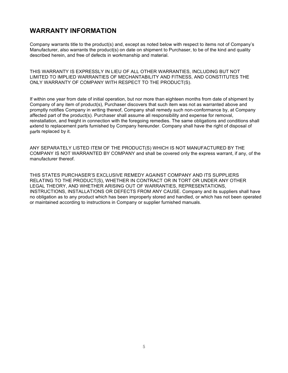 Warranty information | Xylem 19-001-350R2 PACE Integrated Pump Controller Human Machine Interface (HMI) for the Silent Storm VFD Pumping System – Technician Guide User Manual | Page 5 / 54
