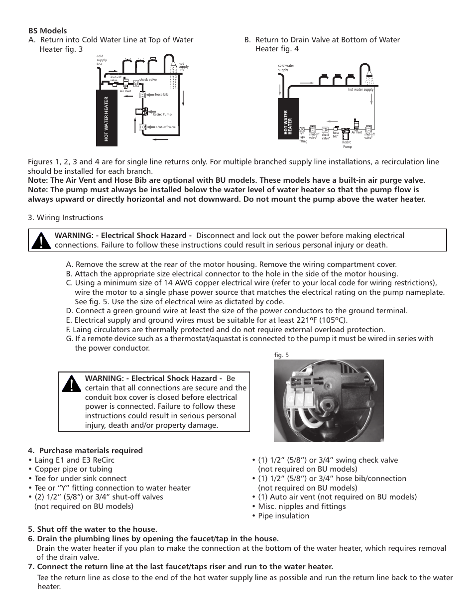 Xylem A 00 091 376A Series E1 and E3 Instant Hot Water Recirculating Systems User Manual | Page 3 / 6