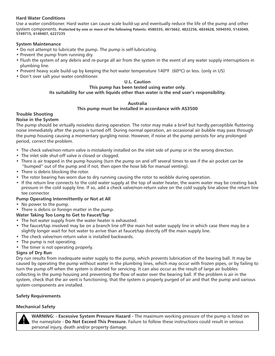 Xylem A 00 091 376A Series E1 and E3 Instant Hot Water Recirculating Systems User Manual | Page 5 / 6