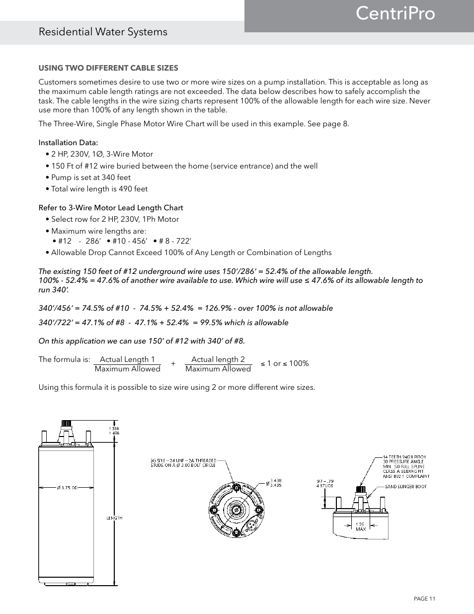 Centripro, Residential water systems | Xylem BMAID R4 User Manual | Page 11 / 52