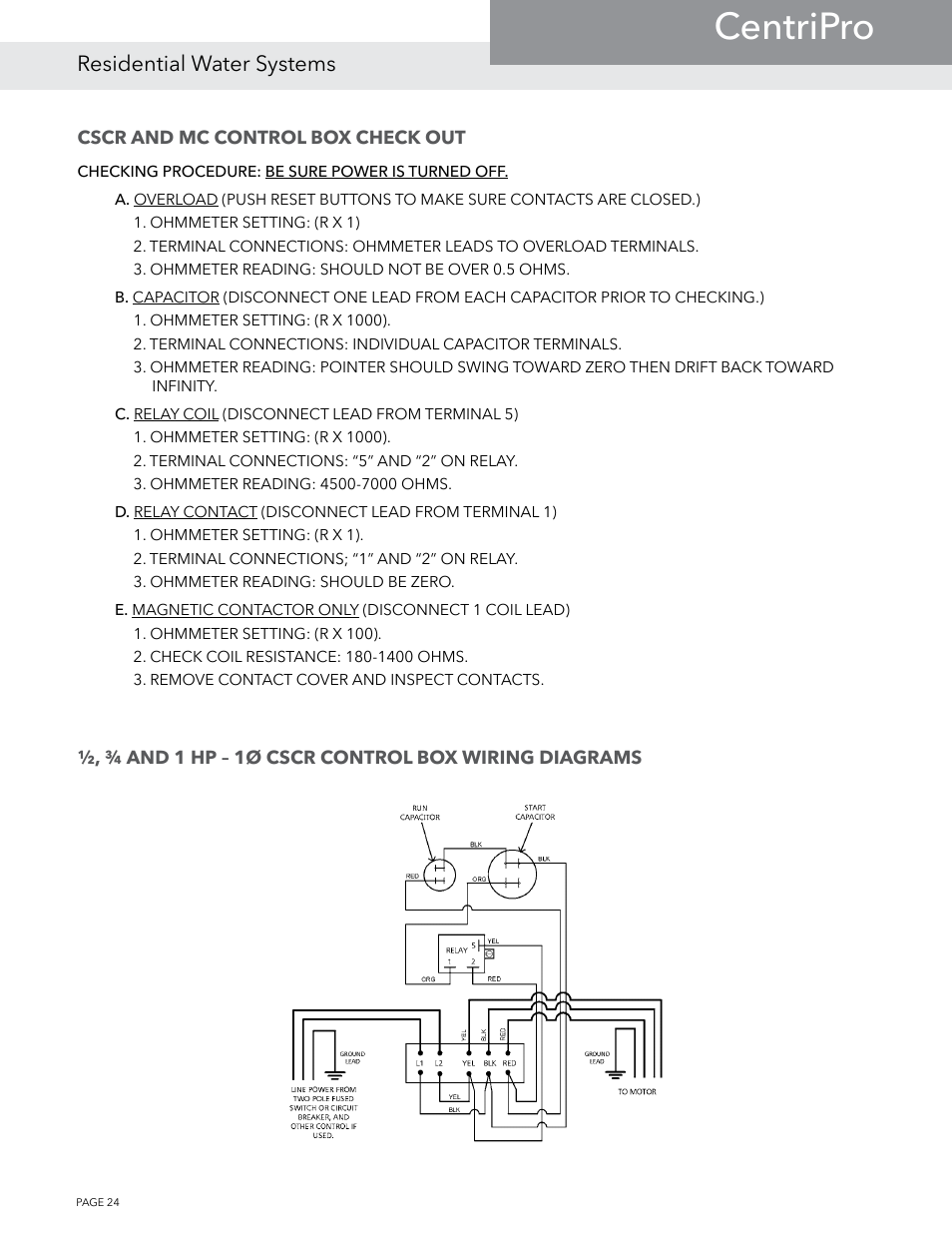 Centripro, Residential water systems | Xylem BMAID R4 User Manual | Page 24 / 52