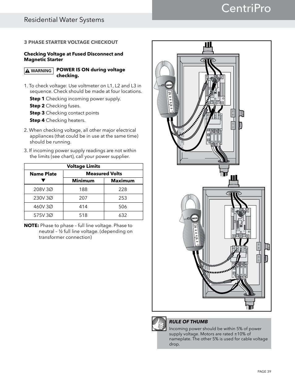 Centripro, Residential water systems | Xylem BMAID R4 User Manual | Page 39 / 52