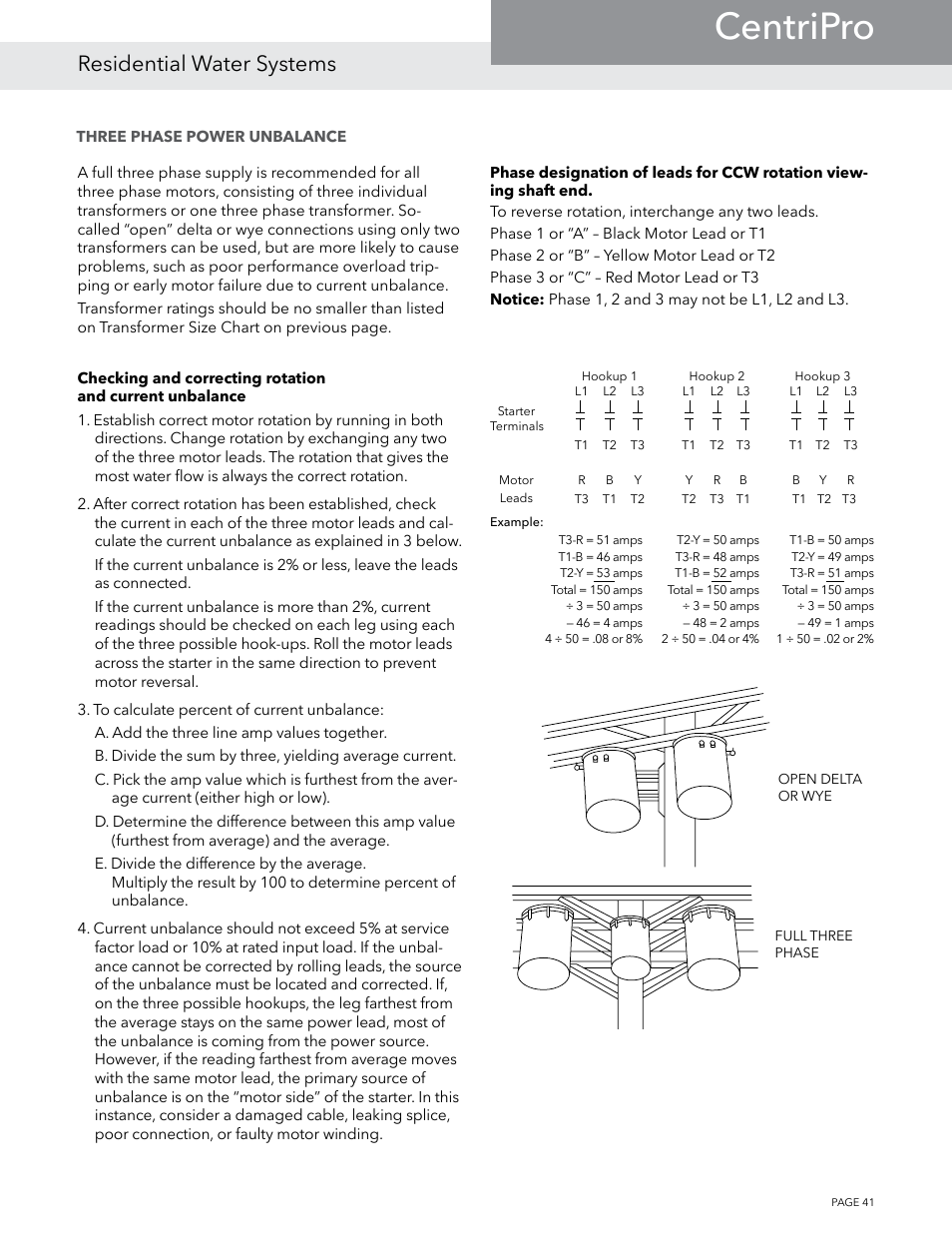 Centripro, Residential water systems | Xylem BMAID R4 User Manual | Page 41 / 52