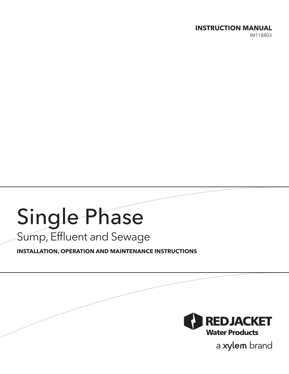 Xylem IM118 R03 Sump Pumps User Manual | 40 pages