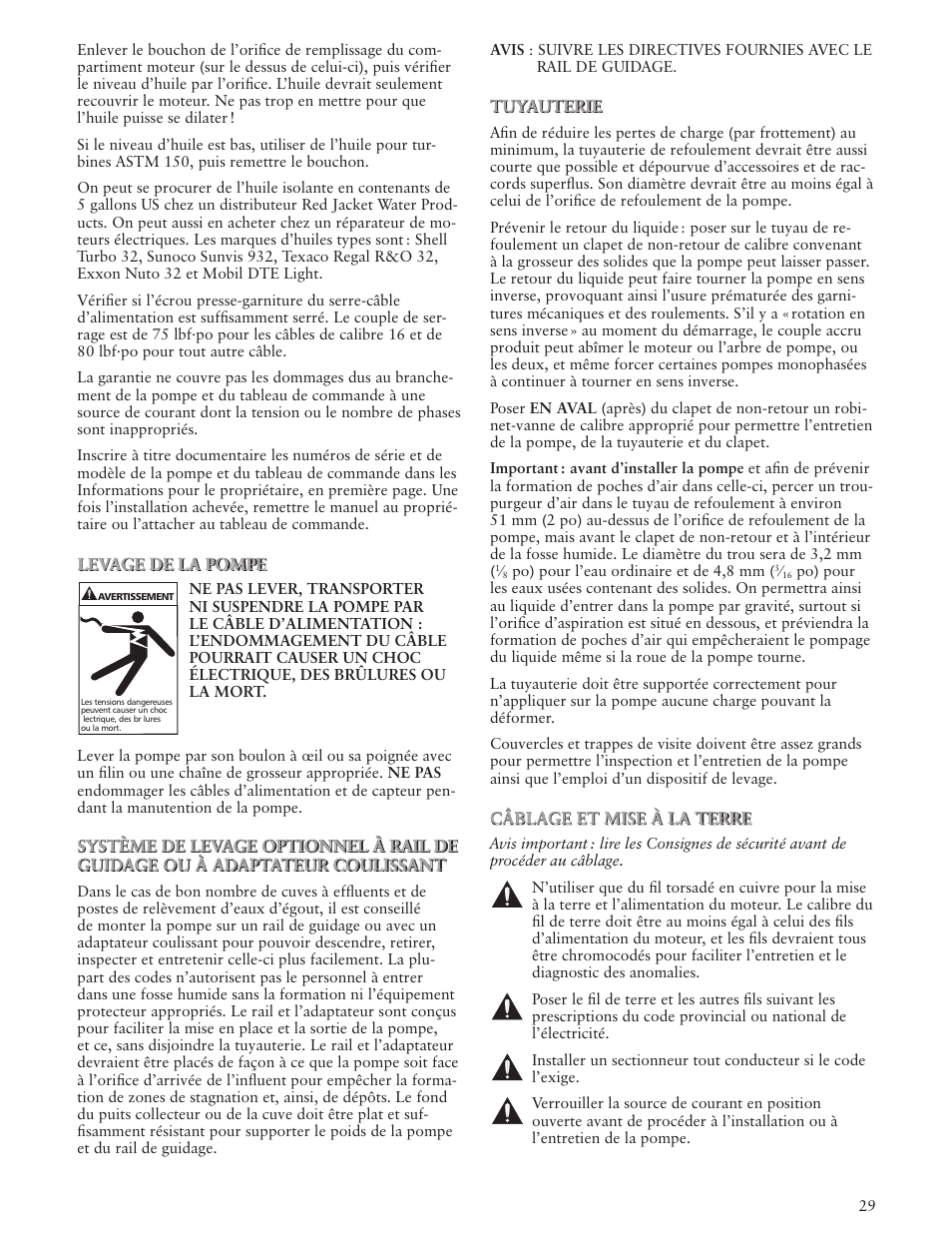 Xylem IM118 R03 Sump Pumps User Manual | Page 29 / 40
