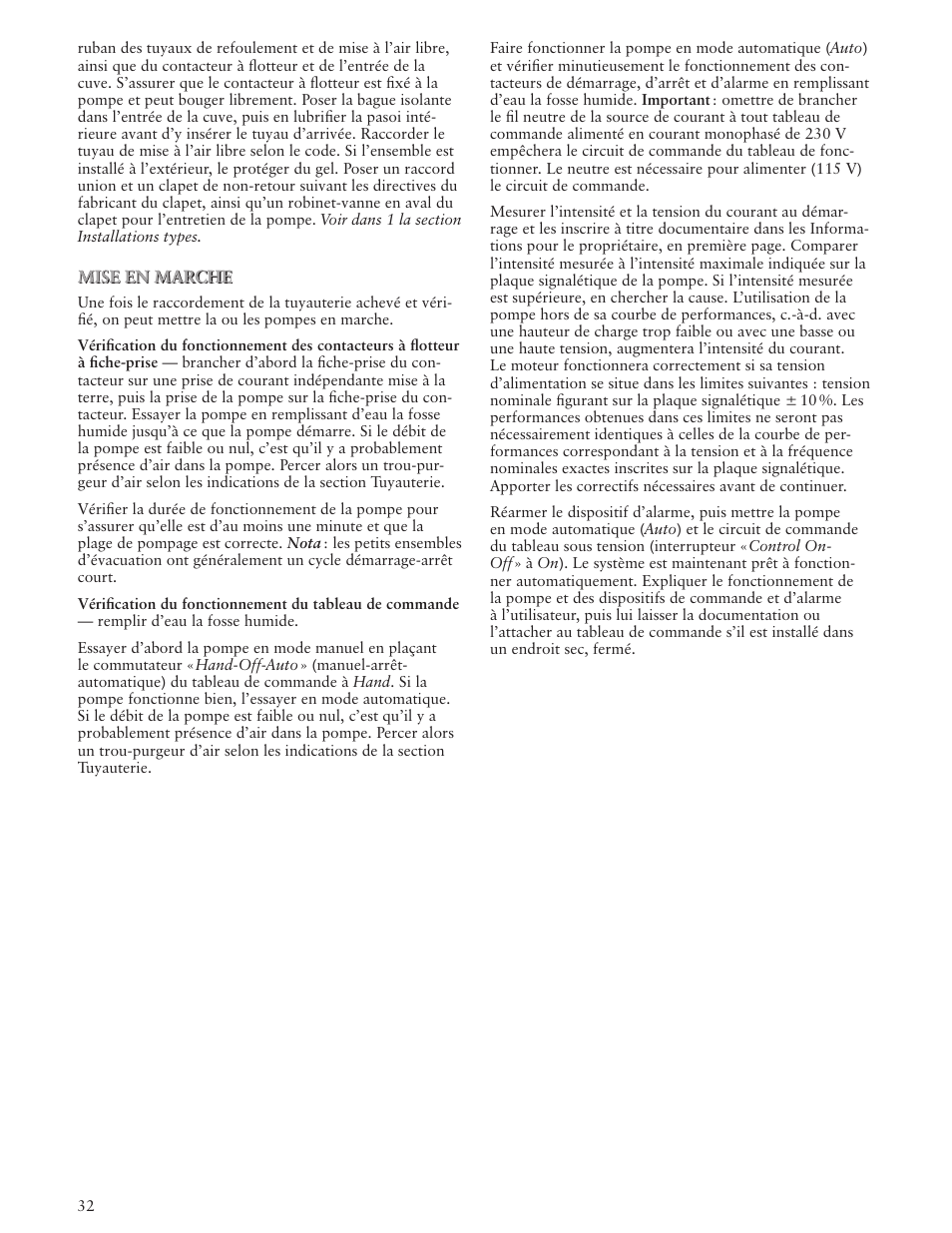 Xylem IM118 R03 Sump Pumps User Manual | Page 32 / 40