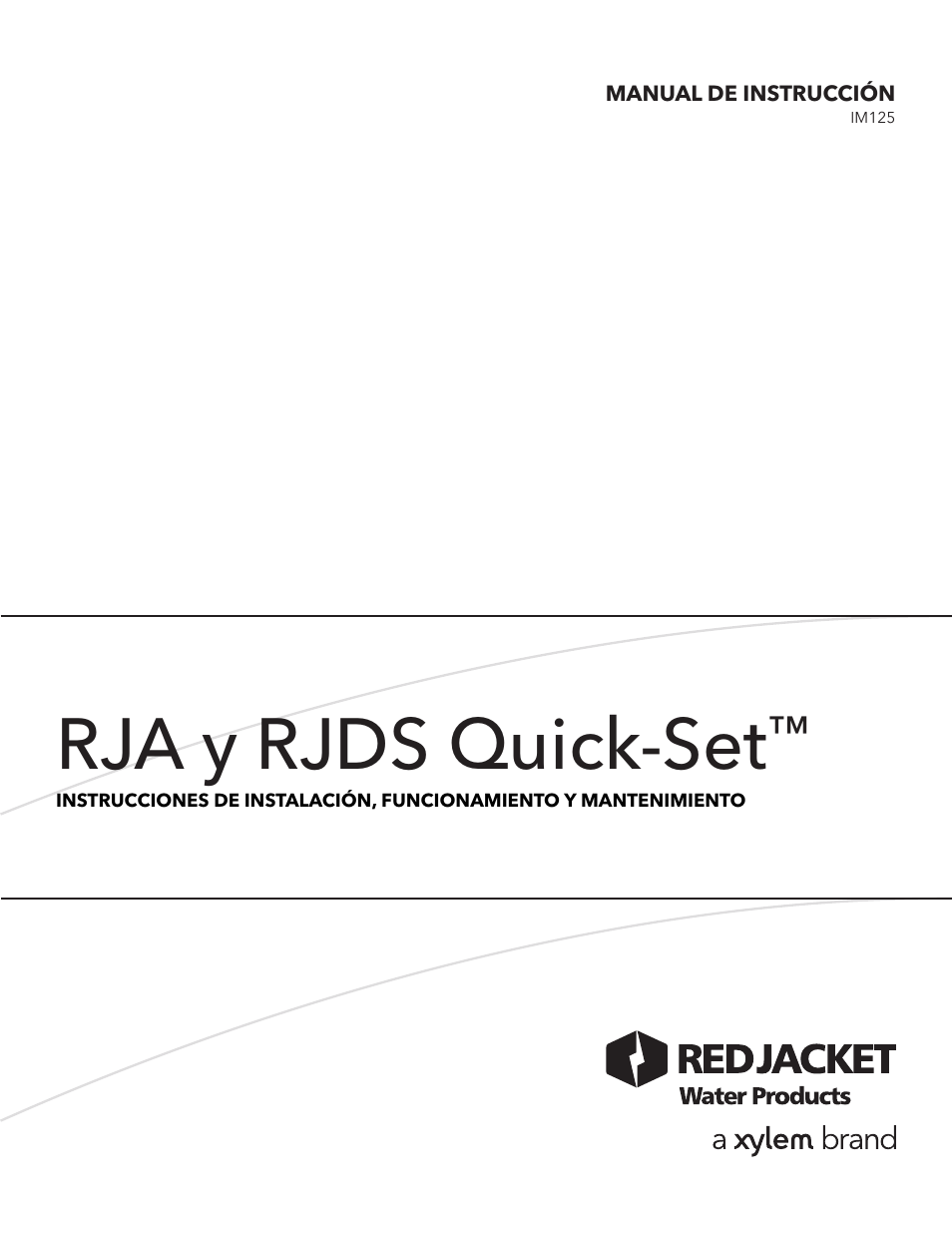 Rja y rjds quick-set | Xylem IM125 R02 RJA & RJDS Quick Set User Manual | Page 17 / 48