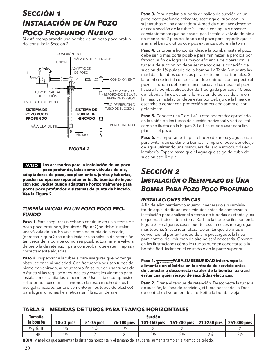 Sección 2 | Xylem IM125 R02 RJA & RJDS Quick Set User Manual | Page 20 / 48