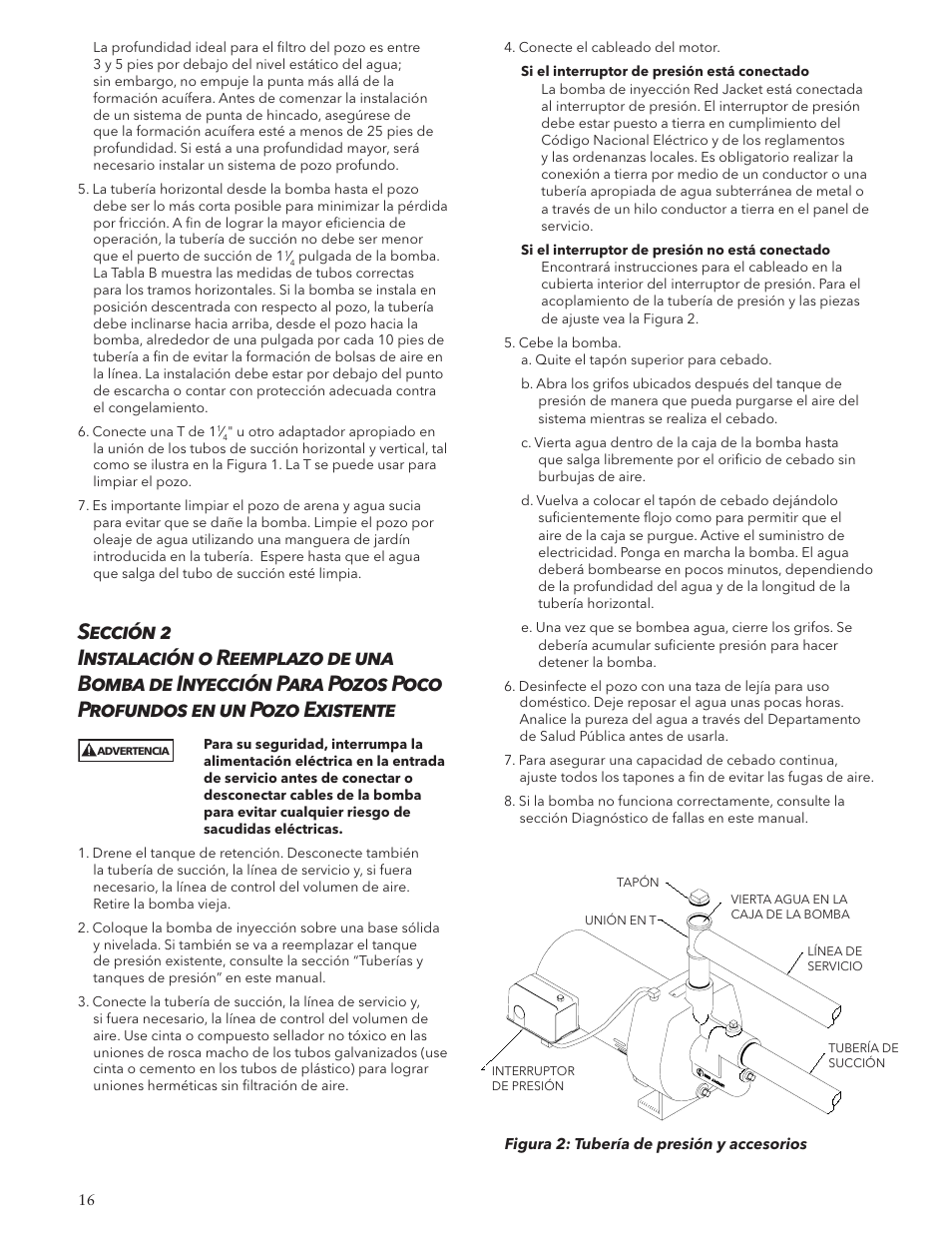 Xylem IM126R02 E-Z Prime Jet Pump Shallow Well Jet Pump User Manual | Page 16 / 36