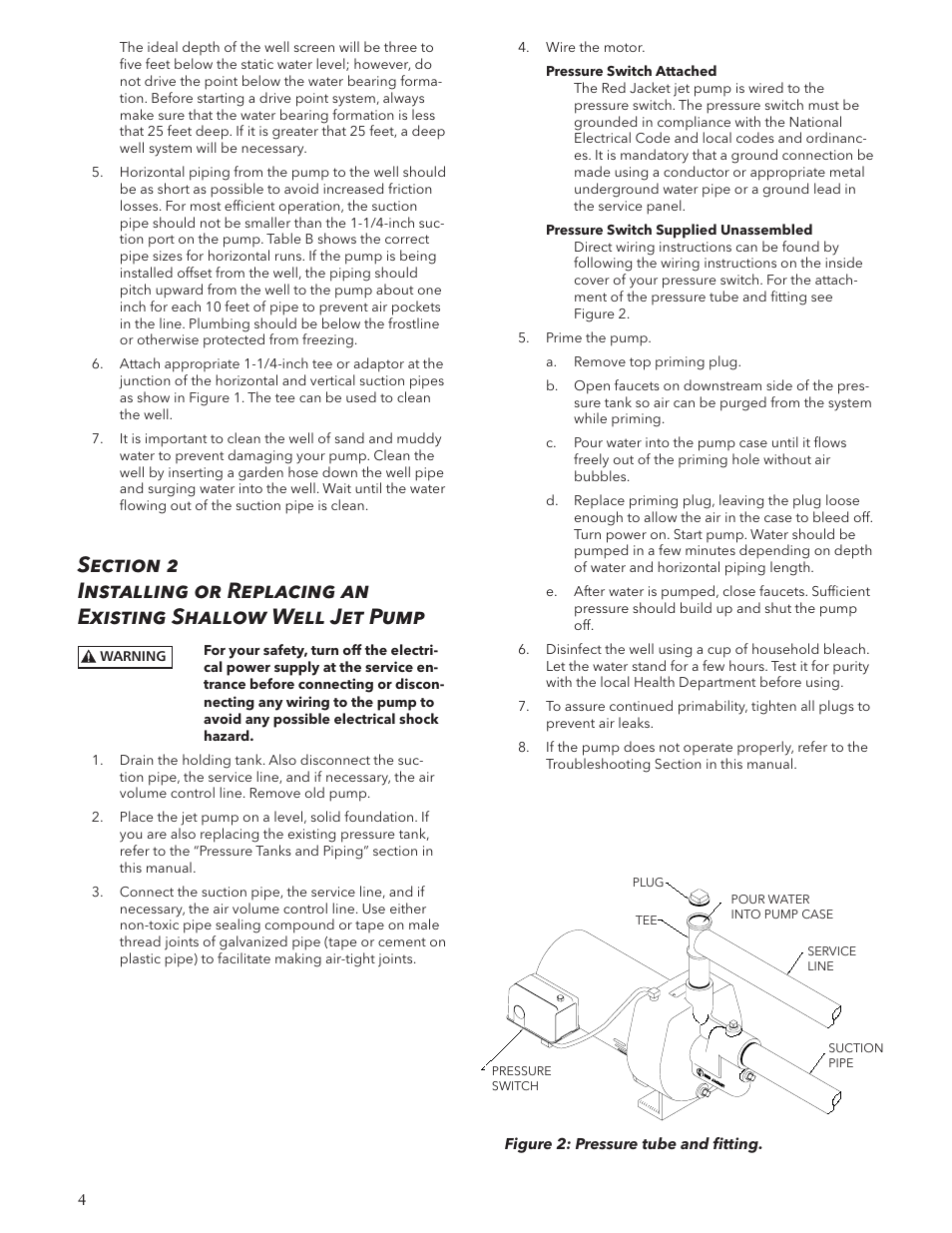 Xylem IM126R02 E-Z Prime Jet Pump Shallow Well Jet Pump User Manual | Page 4 / 36