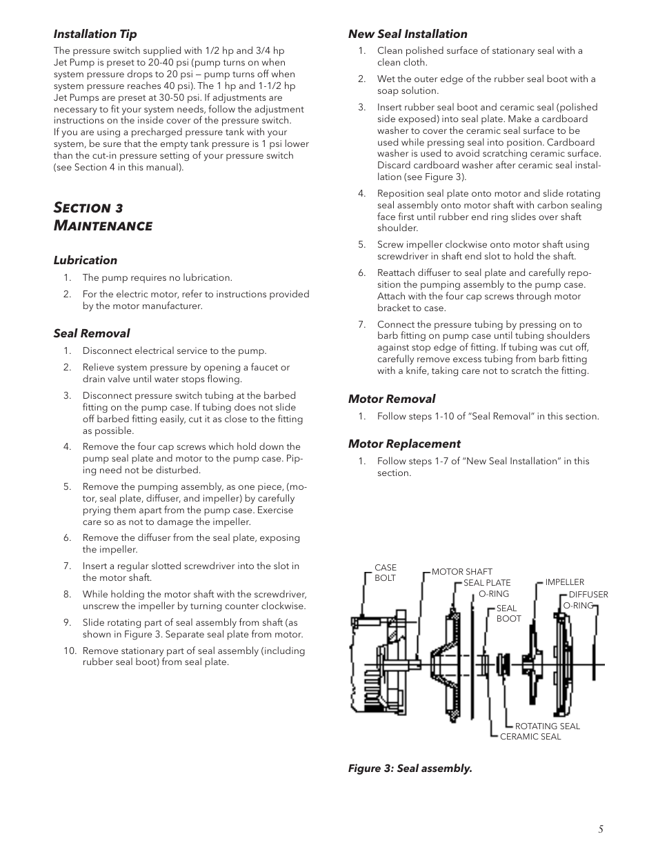 Xylem IM126R02 E-Z Prime Jet Pump Shallow Well Jet Pump User Manual | Page 5 / 36