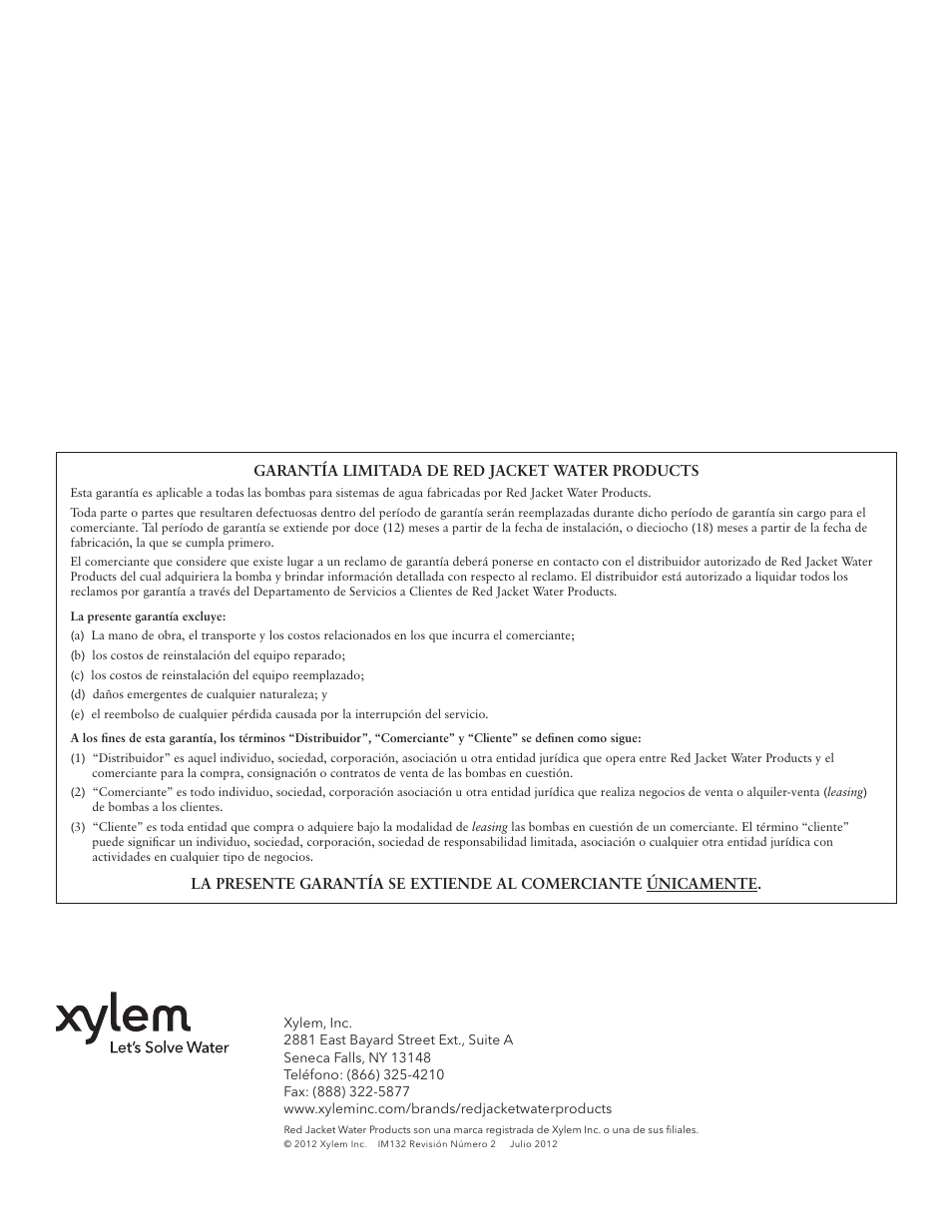 Xylem IM132 R02 RSPA (FSPA) & RJSP Self-Priming Centrifugal Pumps User Manual | Page 18 / 28