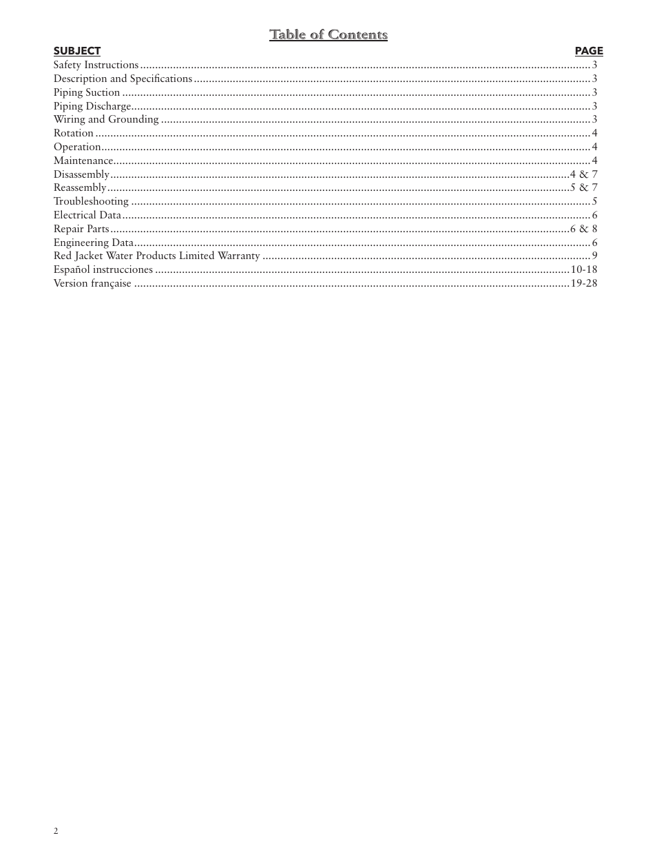 Xylem IM132 R02 RSPA (FSPA) & RJSP Self-Priming Centrifugal Pumps User Manual | Page 2 / 28