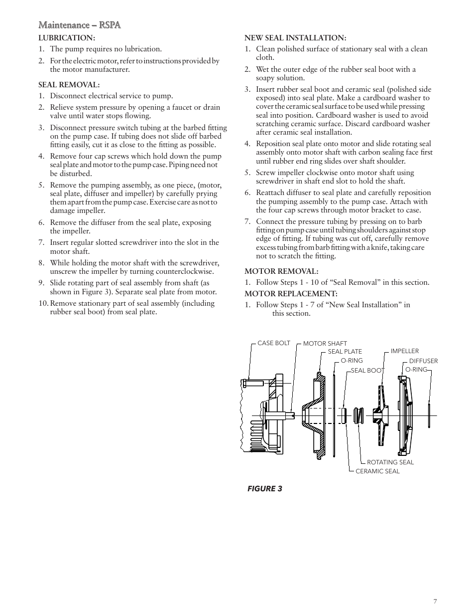 Xylem IM132 R02 RSPA (FSPA) & RJSP Self-Priming Centrifugal Pumps User Manual | Page 7 / 28