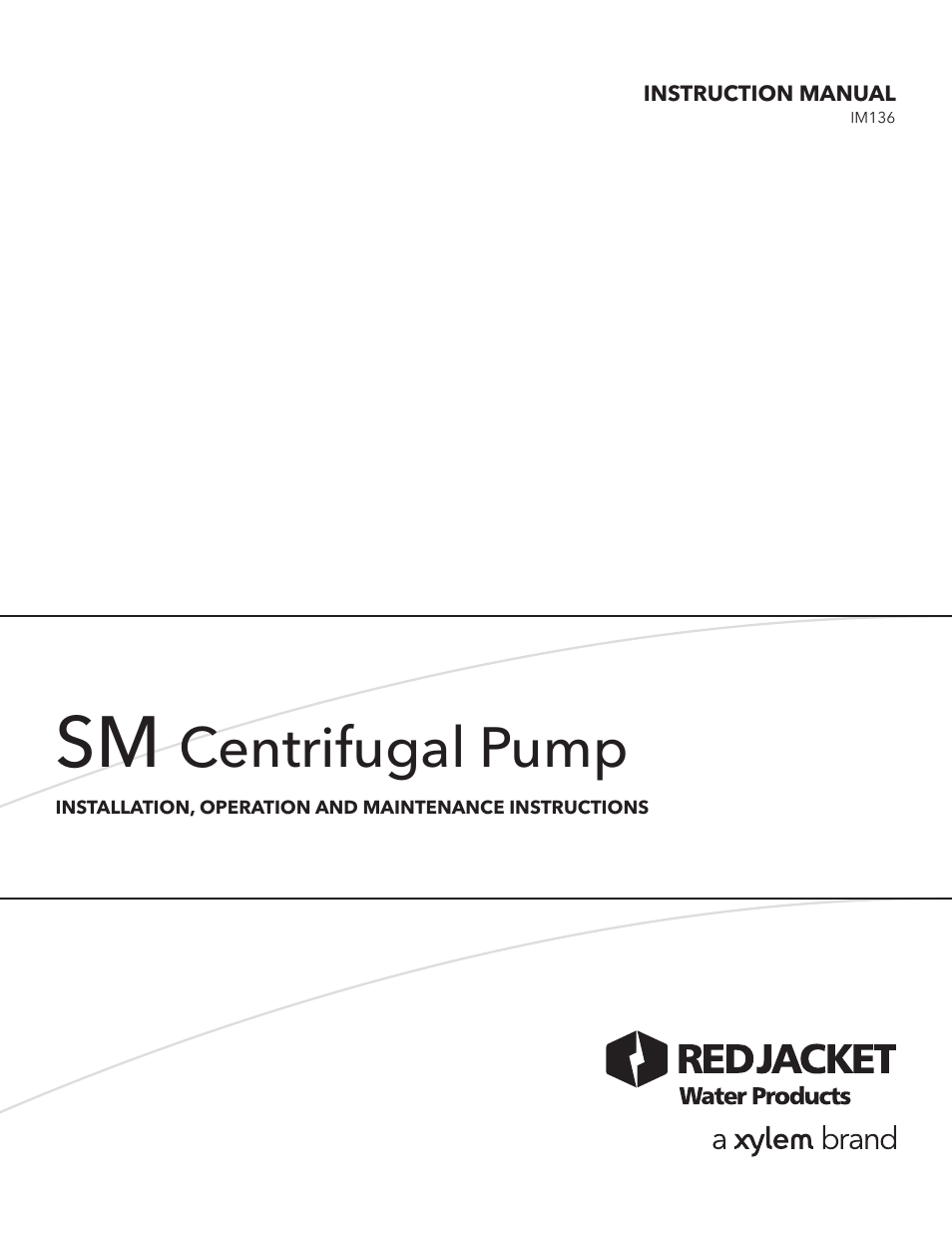 Xylem IM136 R01 SM Centrifugal Pump User Manual | 20 pages