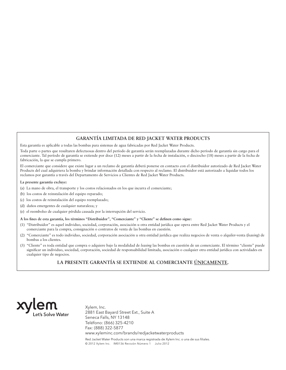 Xylem IM136 R01 SM Centrifugal Pump User Manual | Page 12 / 20