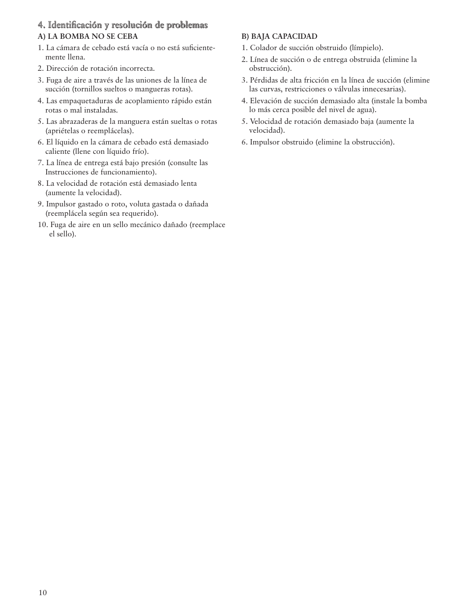 Xylem IM137 R02 GPC Engine Drive Self-Priming Pump User Manual | Page 10 / 16