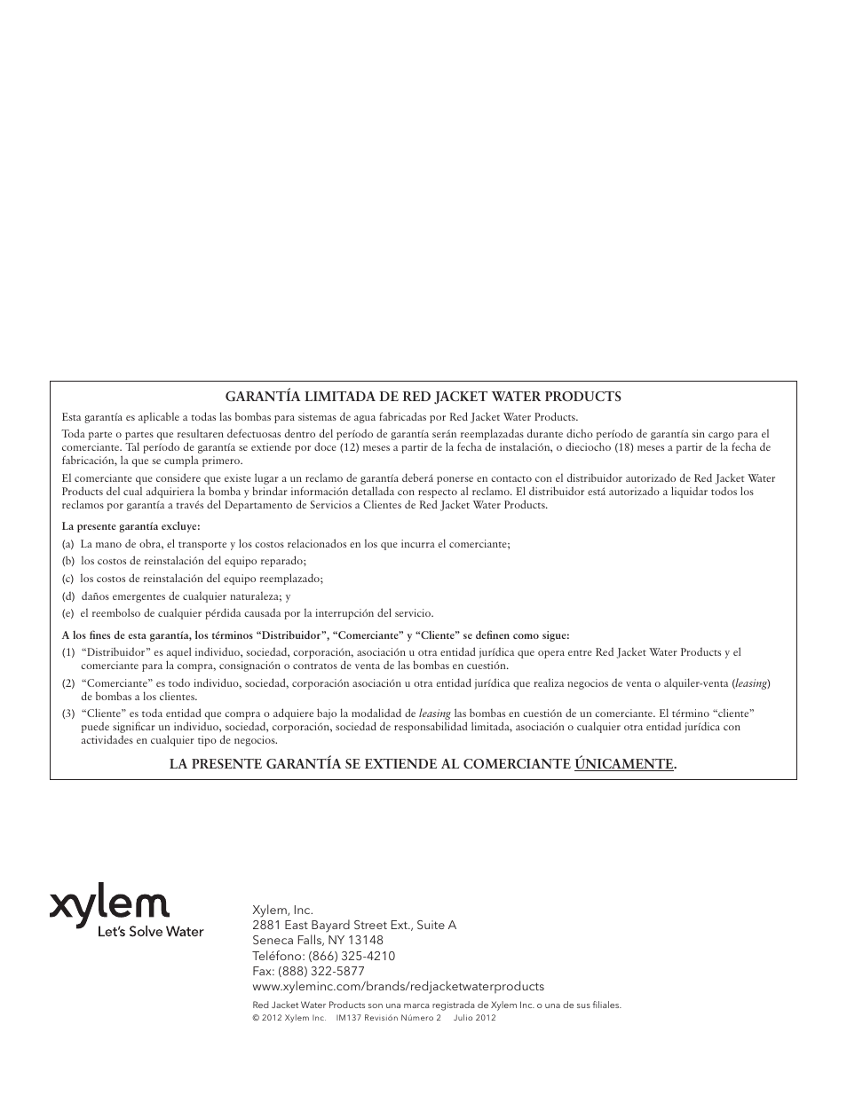 Xylem IM137 R02 GPC Engine Drive Self-Priming Pump User Manual | Page 11 / 16