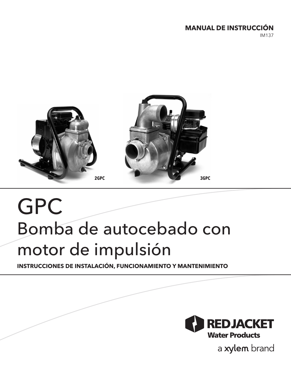 Bomba de autocebado con motor de impulsión | Xylem IM137 R02 GPC Engine Drive Self-Priming Pump User Manual | Page 6 / 16