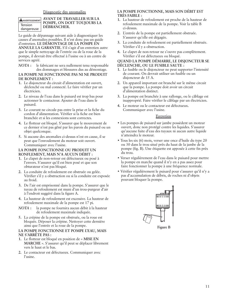 Xylem IM152R0 Vertical Sump Pump (OBSOLETE) User Manual | Page 11 / 12