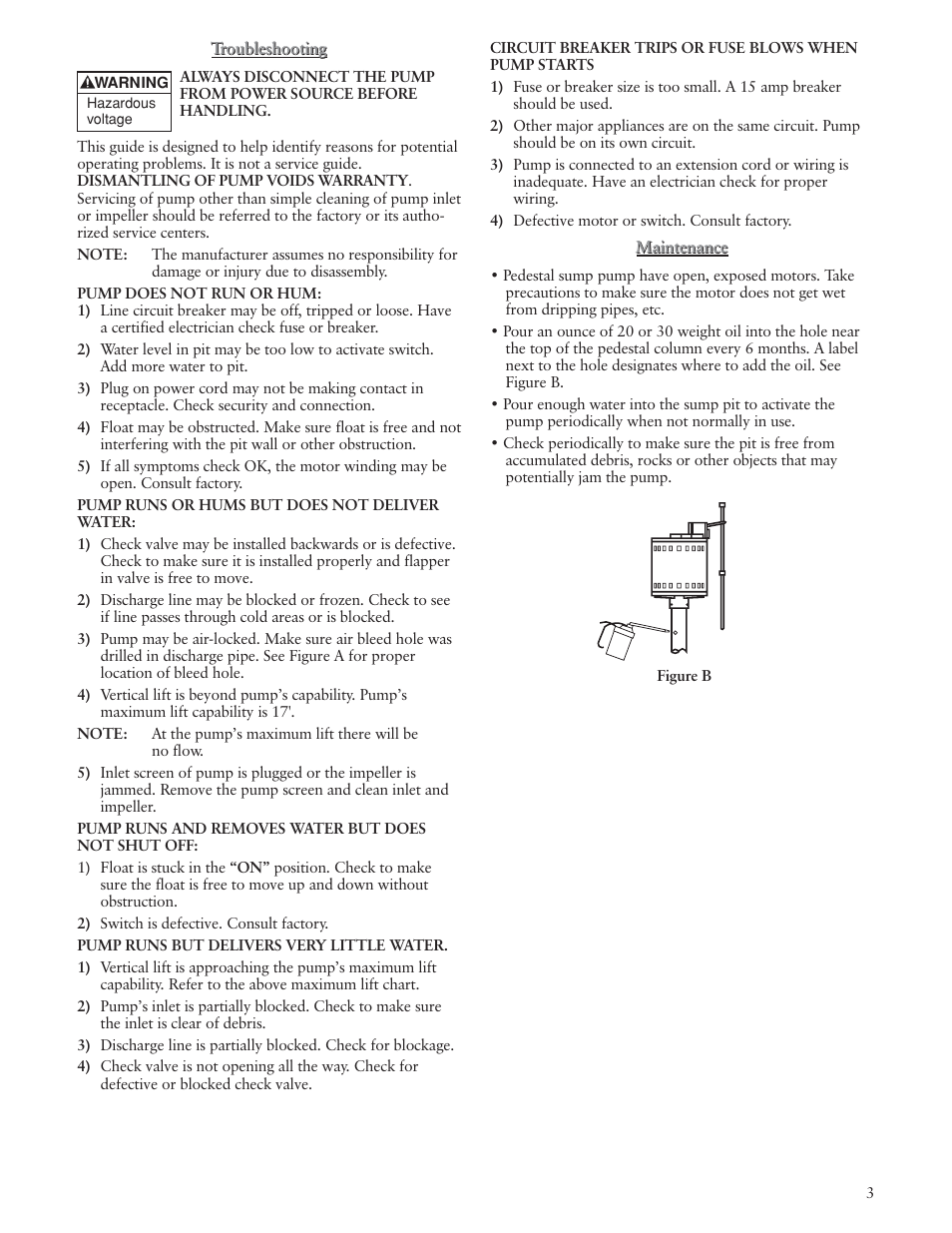 Xylem IM152R0 Vertical Sump Pump (OBSOLETE) User Manual | Page 3 / 12