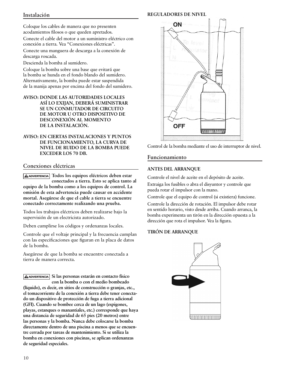Xylem IM162 R03 Dewatering Pumps Contractor Dewatering Pump User Manual | Page 10 / 20