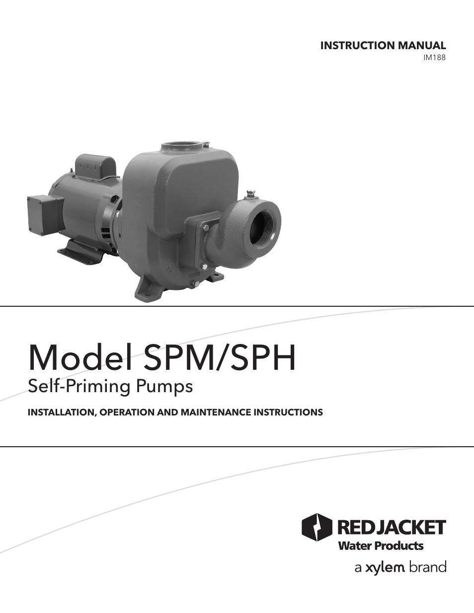 Xylem IM188 R01 SPM_SPH Self-Priming Pumps User Manual | 24 pages