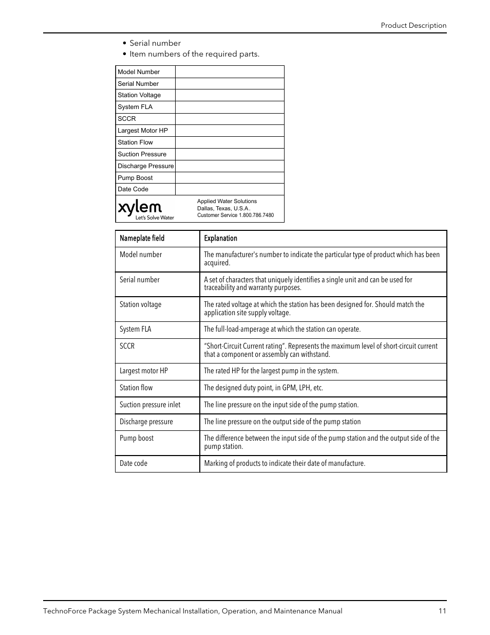 Xylem 10 001 247 R2 TechnoForce Package System User Manual | Page 13 / 34