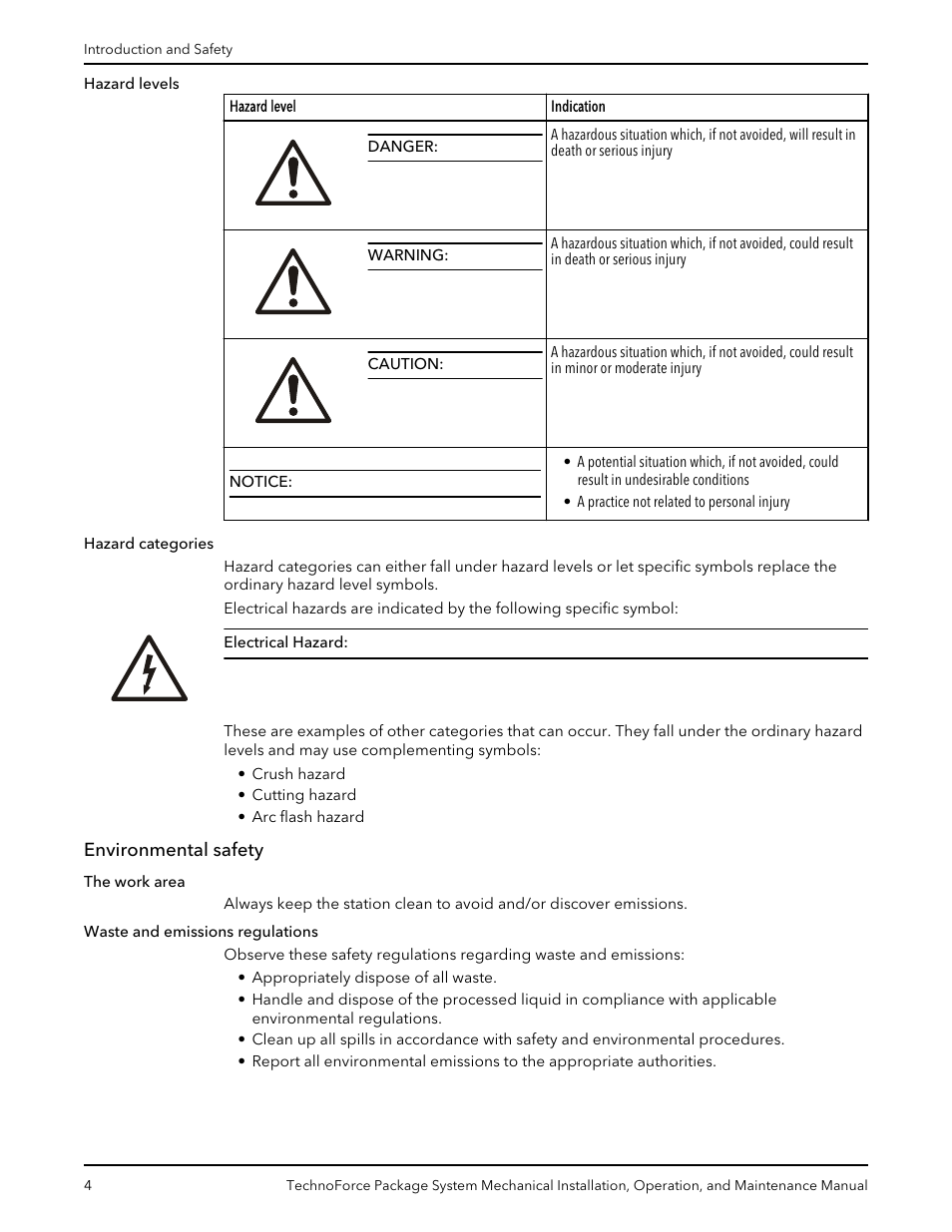Environmental safety | Xylem 10 001 247 R2 TechnoForce Package System User Manual | Page 6 / 34