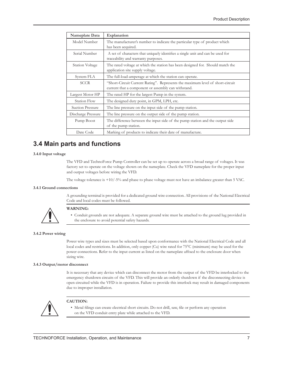 4 main parts and functions | Bell & Gossett 10 001 265R5 TechnoForce Pump Controller User Manual | Page 13 / 76