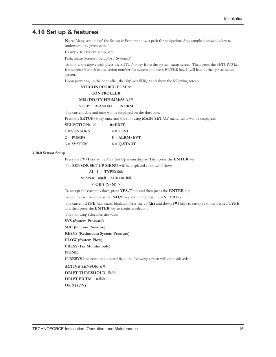 10 set up & features | Bell & Gossett 10 001 265R5 TechnoForce Pump Controller User Manual | Page 21 / 76