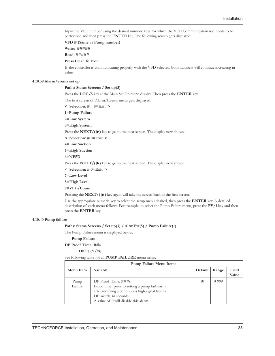 Bell & Gossett 10 001 265R5 TechnoForce Pump Controller User Manual | Page 39 / 76