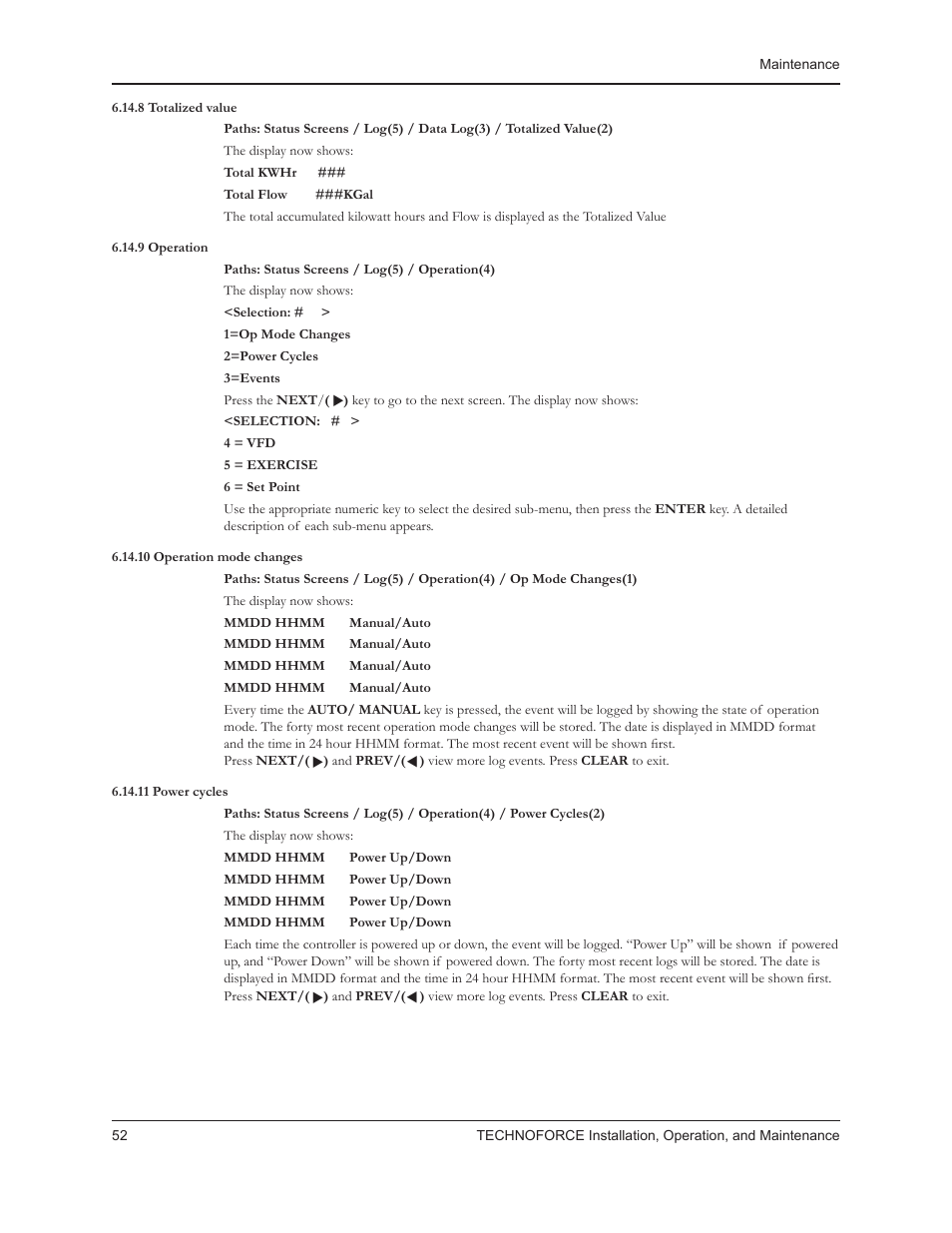 Bell & Gossett 10 001 265R5 TechnoForce Pump Controller User Manual | Page 58 / 76