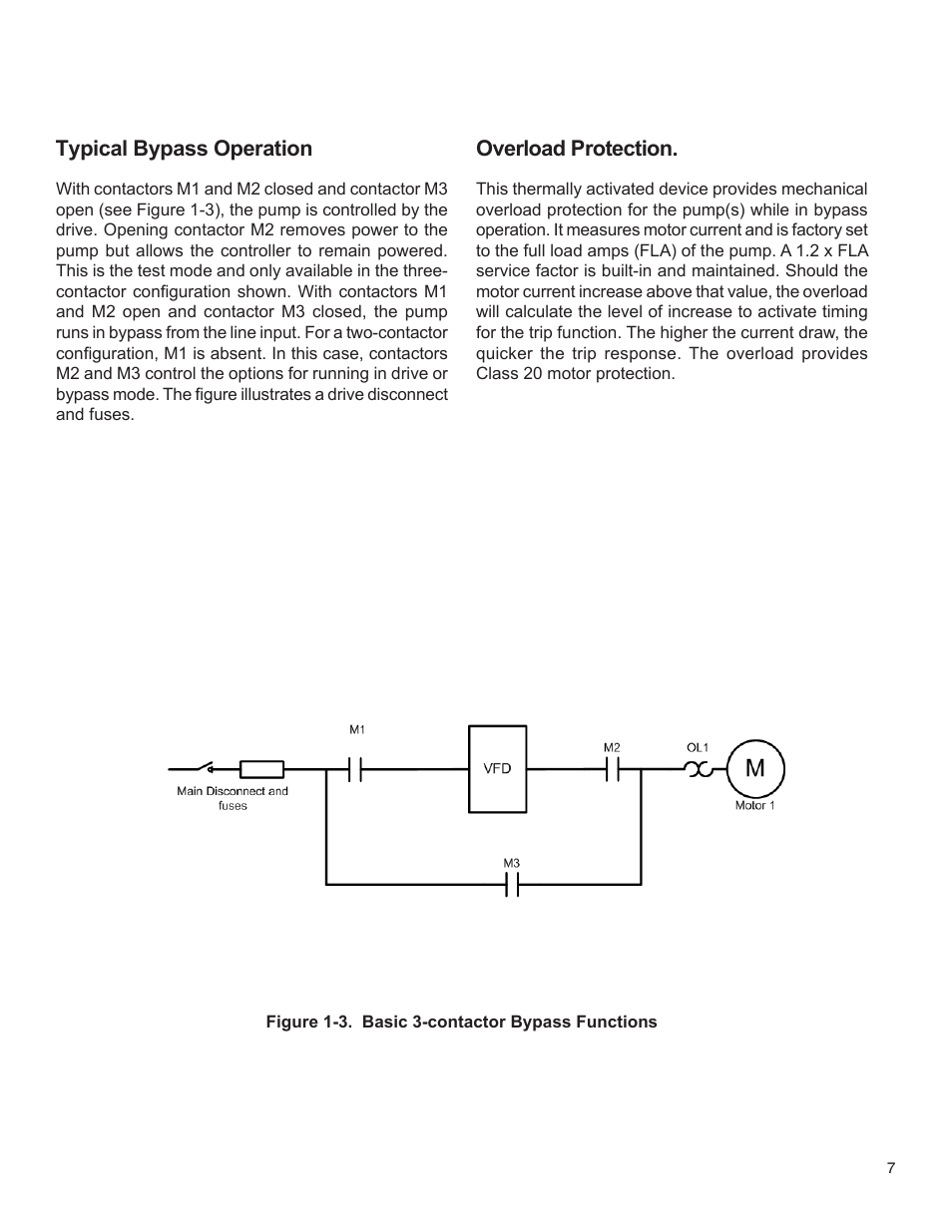 Typical bypass operation, Overload protection | Bell & Gossett 176R0649C Technologic 502 Series Pump Controller User Manual | Page 7 / 74