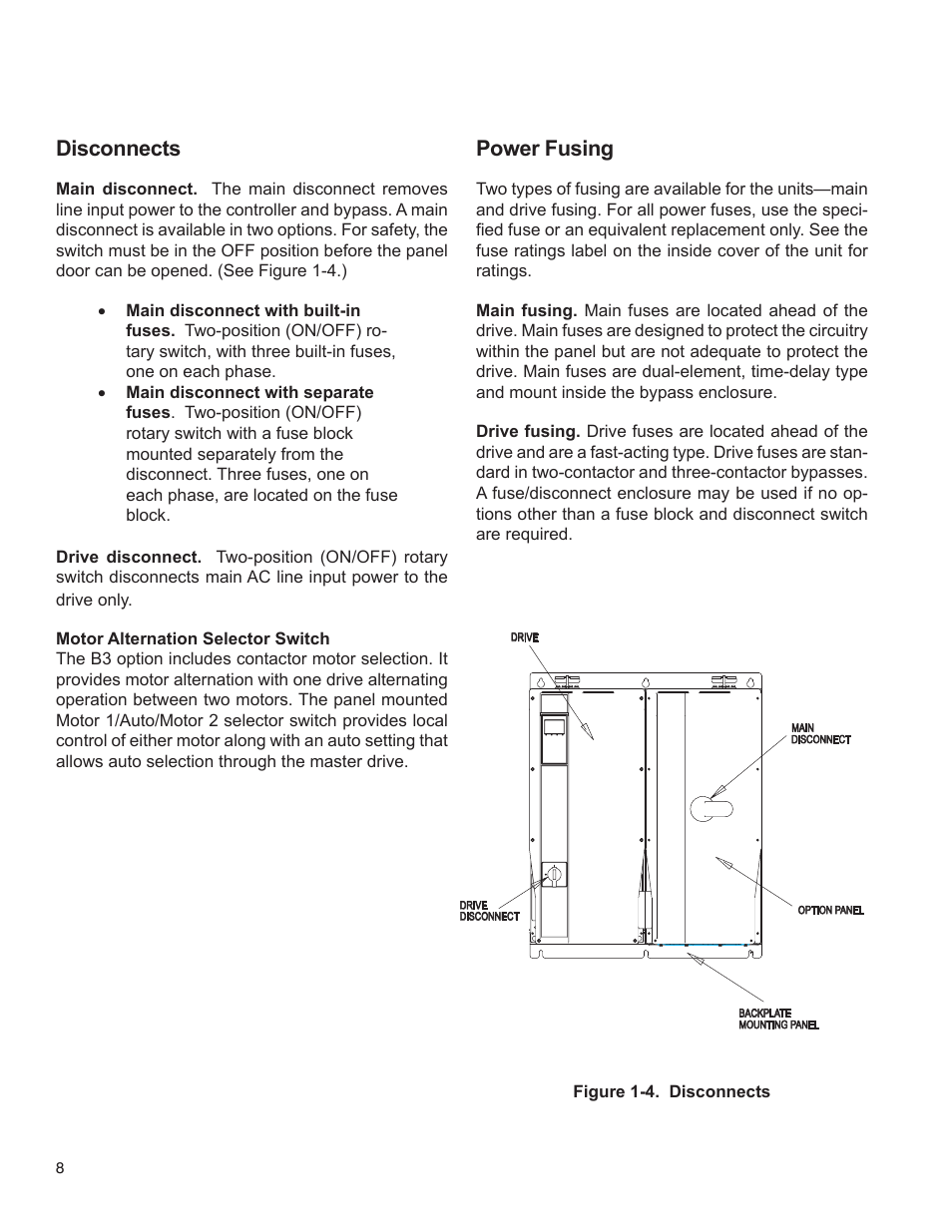 Disconnects, Power fusing | Bell & Gossett 176R0649C Technologic 502 Series Pump Controller User Manual | Page 8 / 74