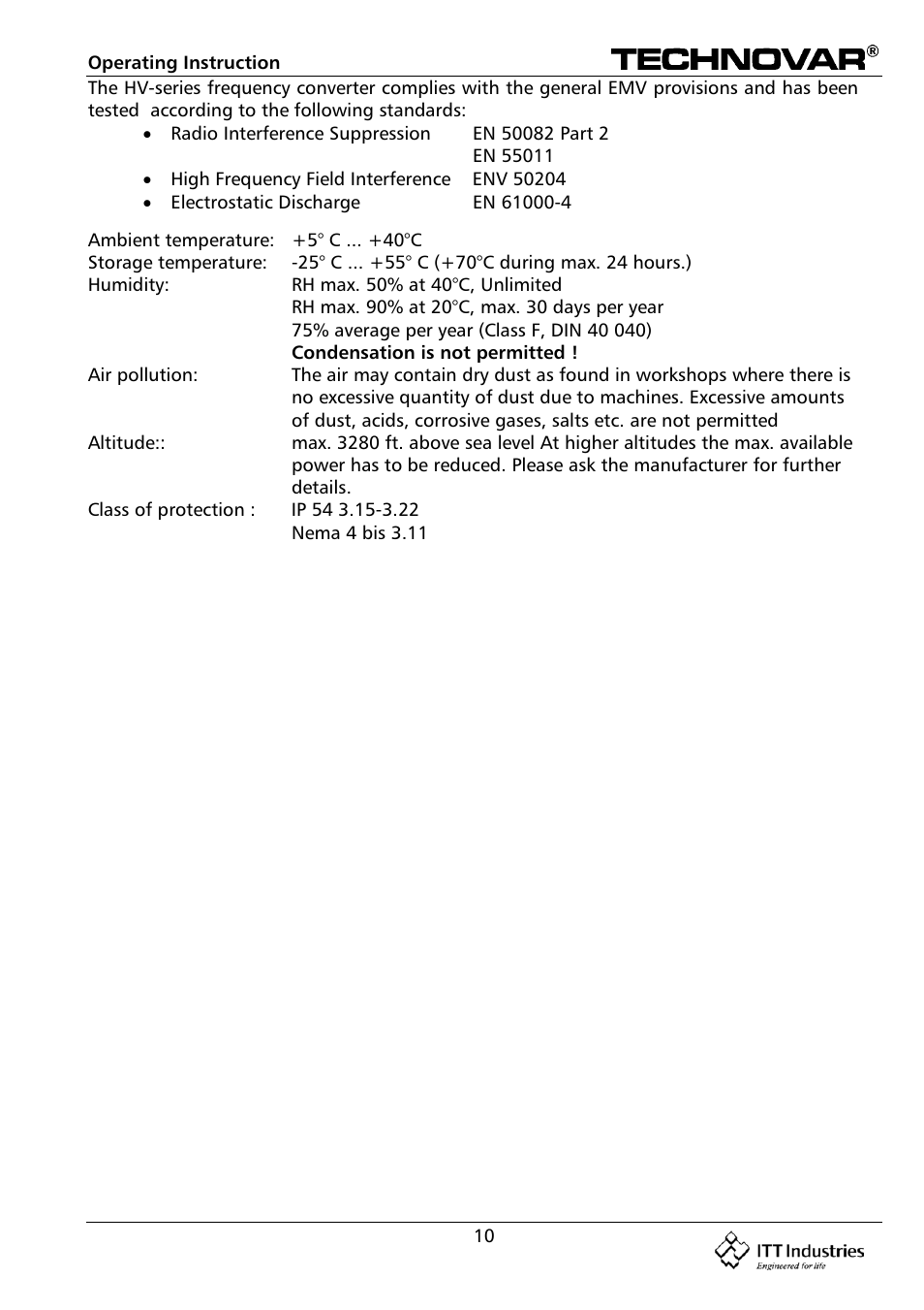 Bell & Gossett 193 TECHNOVAR VARIABLE SPEED PUMP CONTROLLER AND INTEGRATED AJUSTABLE FREQUENCY DRIVE User Manual | Page 10 / 78