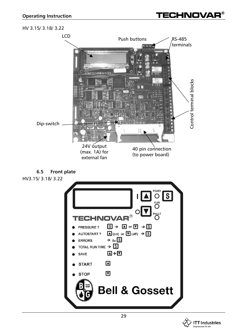 Bell & Gossett 193 TECHNOVAR VARIABLE SPEED PUMP CONTROLLER AND INTEGRATED AJUSTABLE FREQUENCY DRIVE User Manual | Page 29 / 78