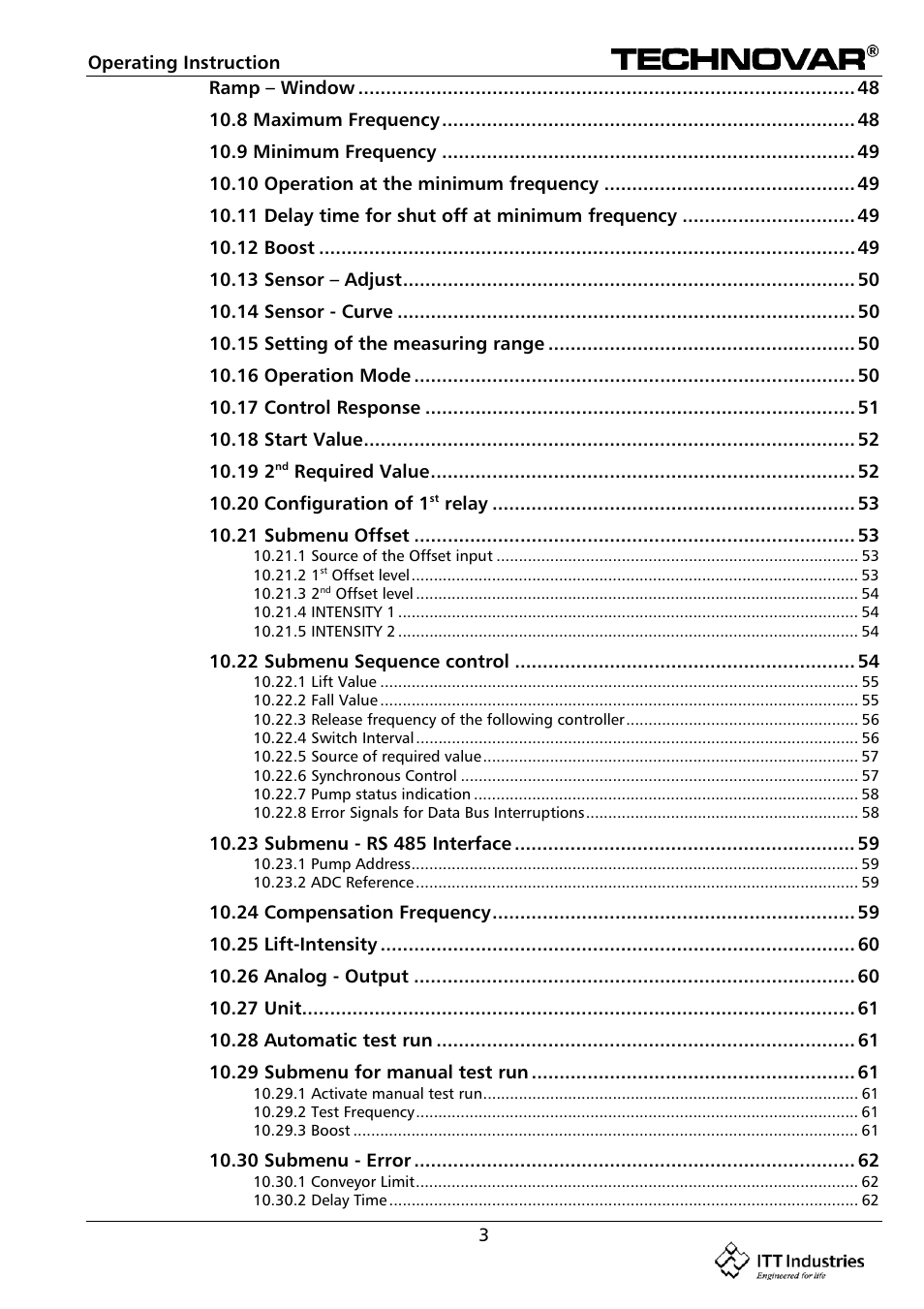 Bell & Gossett 193 TECHNOVAR VARIABLE SPEED PUMP CONTROLLER AND INTEGRATED AJUSTABLE FREQUENCY DRIVE User Manual | Page 3 / 78