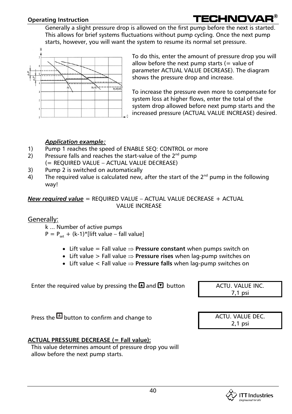 Generally | Bell & Gossett 193 TECHNOVAR VARIABLE SPEED PUMP CONTROLLER AND INTEGRATED AJUSTABLE FREQUENCY DRIVE User Manual | Page 40 / 78